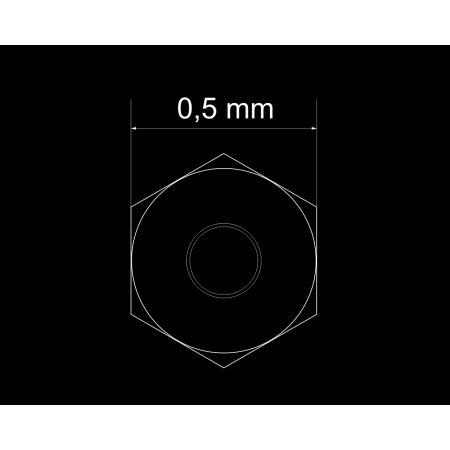 Imitacje nakrętek ze szpilką 0,5 mm – 120 sztuk do modeli
